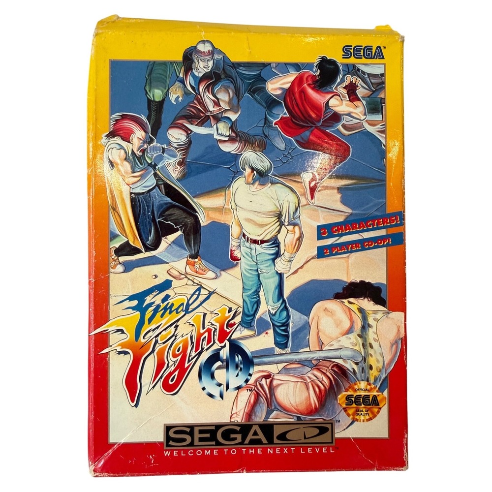 Final Fight CD Sega 1993 NA Complete in Box Manual Registration Card Game Case